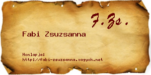 Fabi Zsuzsanna névjegykártya